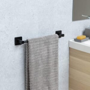 Toallero Negro Adhesivo