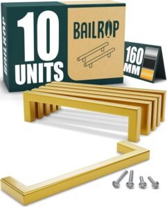 Tirador Cuadrado Dorado