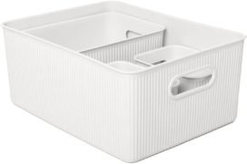 Set 4 Cajas Organizadoras Blanco